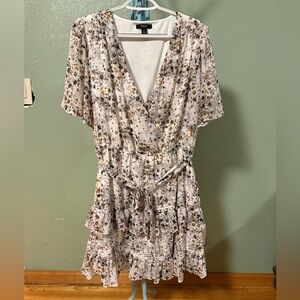 Simply Vera Vera Wang Floral Ruffle Mini Dress